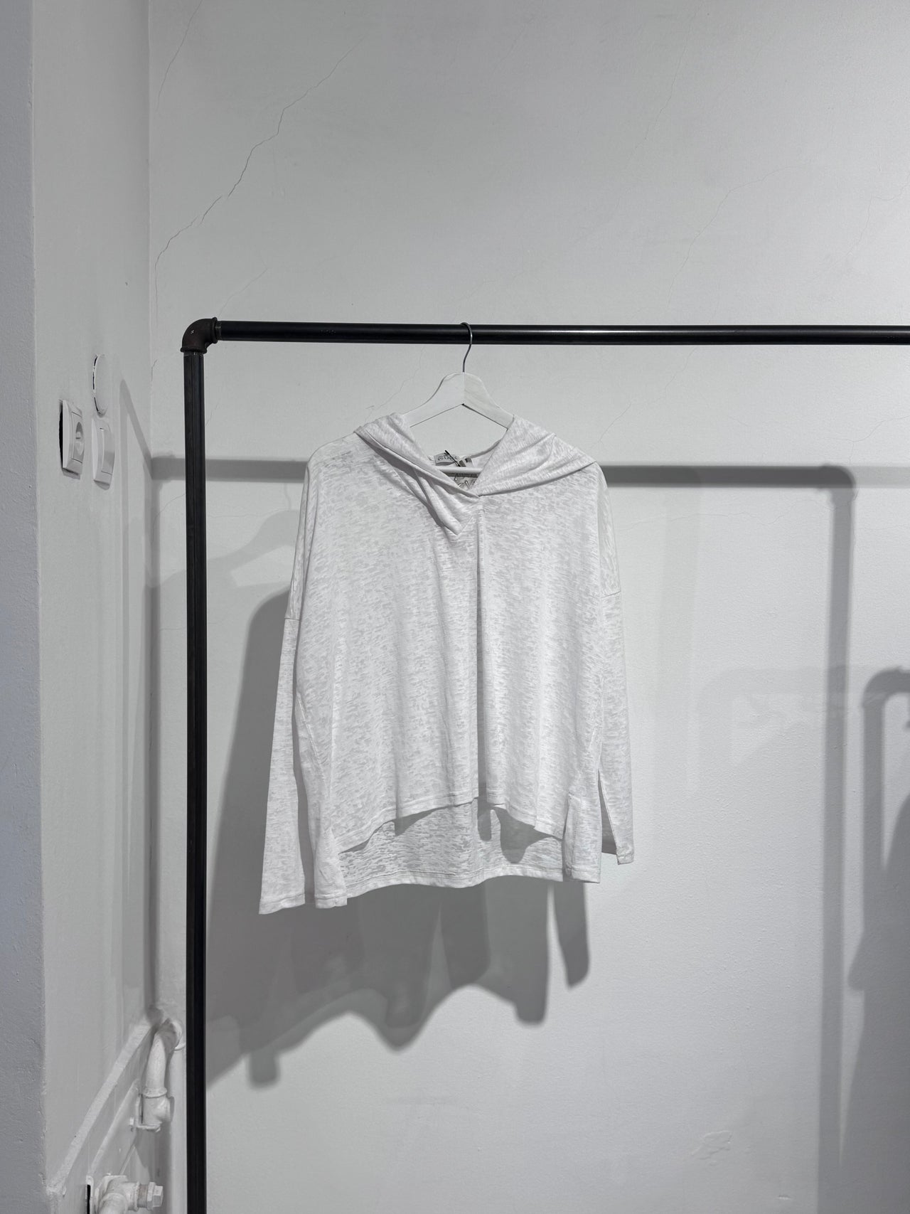 Hoodie white cotton