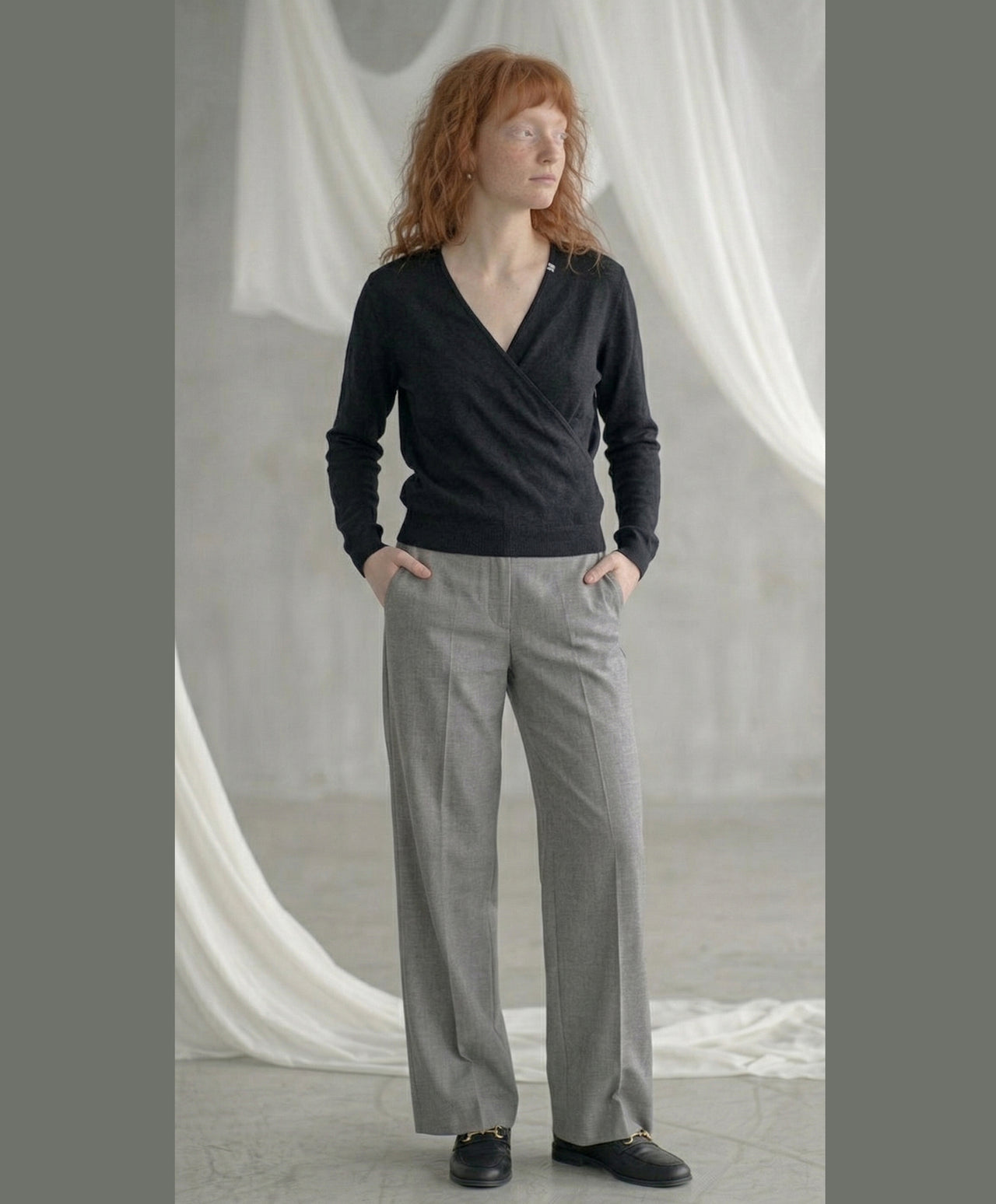 Cropped Strick-Sweater